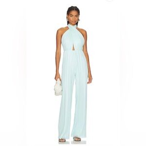 Revolve Amanda Uprichard Light Blue Rivera Jumpsuit in Wave✨
